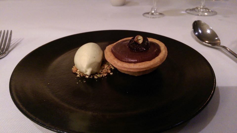 Chocolate, Cherry and Pistachio Tart