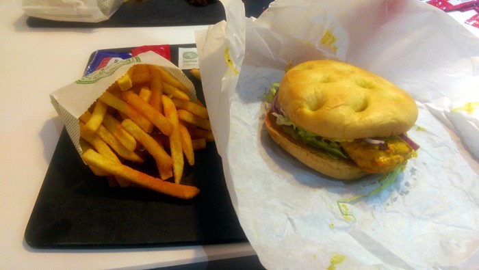 Chicken Burger and Piri Fires - Roosters - Nottingham