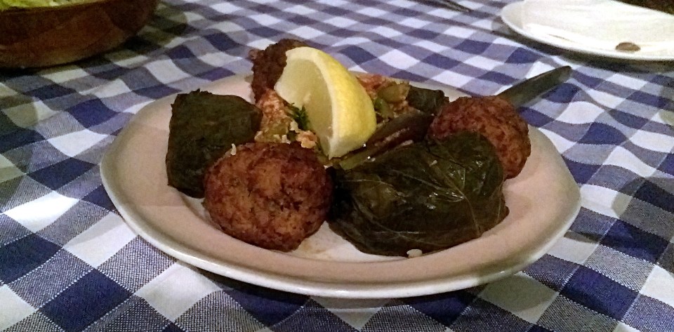 Meatballs and stuffed vine leaves - Eviva Taverna - Nottingham