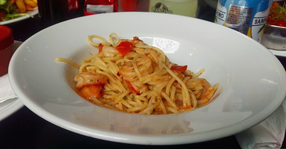 King Prawn and Chilli Pasta - Edin's - Nottingham