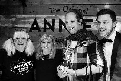 Annie, Lynnette from the Nottingham post, Andy the winning burger creator and our MC for the evening