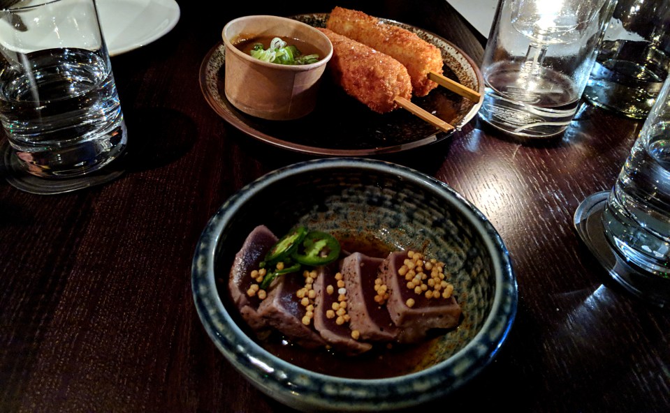 Tofu Katsu & Tuna Tataki - Kushi-Ya - Nottingham